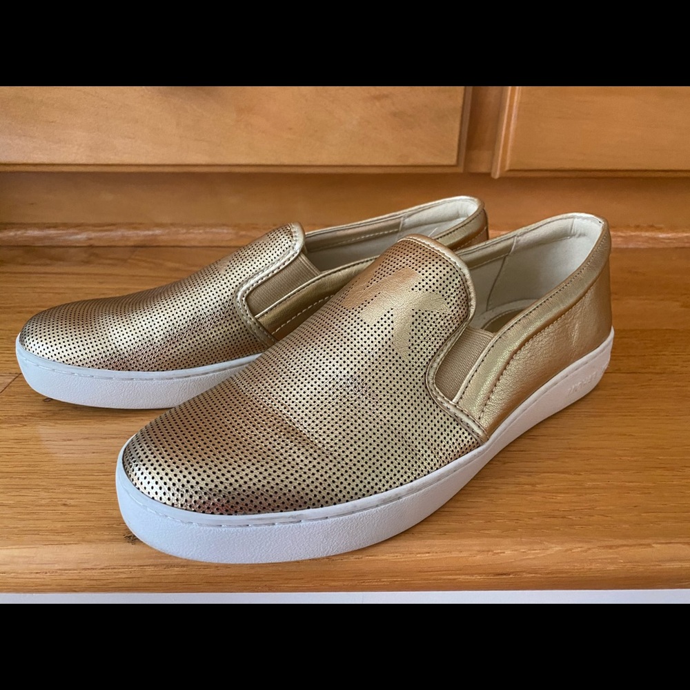 Michael Kors Gold Mesh Slip-On Sneaker